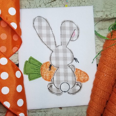 Easter bunny machine applique design